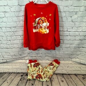 Glimmers Bamboo Farm Pattern Jogger Set